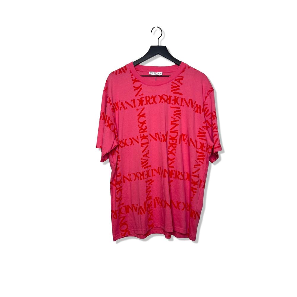 JW Anderson Oversized Grid Logo T-shirt, Size L
